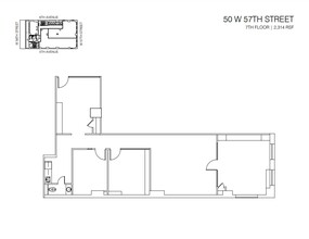 50 W 57th St, New York, NY à louer Plan d’étage– Image 2 sur 2