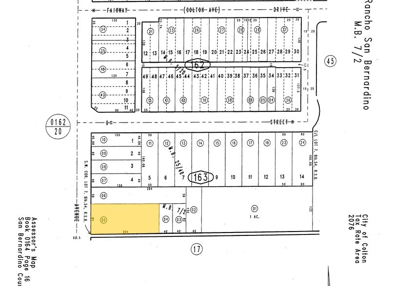 372 N Mt. Vernon Ave, Colton, CA à vendre - Plan cadastral – Image 2 sur 51