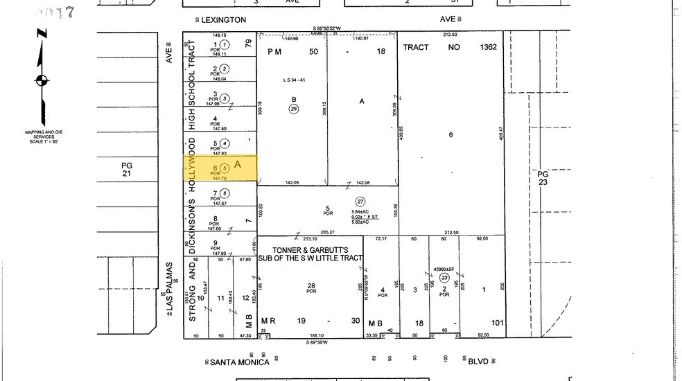 1136 N Las Palmas Ave, Los Angeles, CA à louer - Plan cadastral – Image 2 sur 2