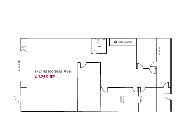 1721-1725 Rogers Ave, San Jose, CA à louer Plan d’étage– Image 1 sur 1