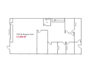 1721-1725 Rogers Ave, San Jose, CA à louer Plan d’étage– Image 1 sur 1