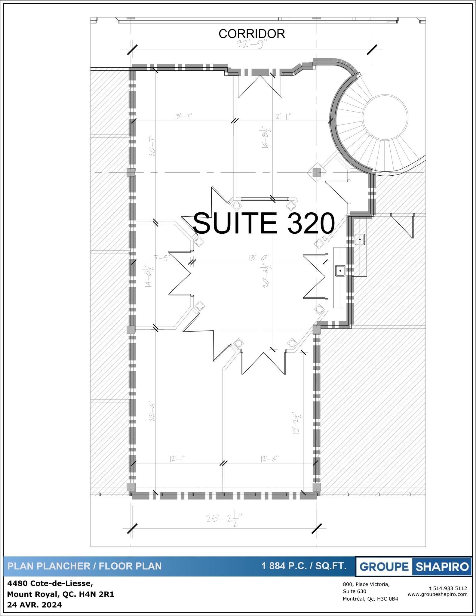 4480 Ch de la Côte-de-Liesse, Mt Royal, QC à louer Plan de site– Image 1 sur 1