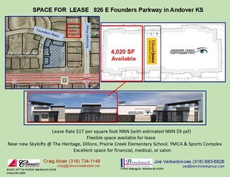 Plus de détails pour 826 E Founders Way, Andover, KS - Bureau/Local commercial à louer