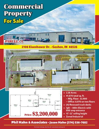 Plus de détails pour 2108 Eisenhower Dr N, Goshen, IN - Industriel/Logistique à louer