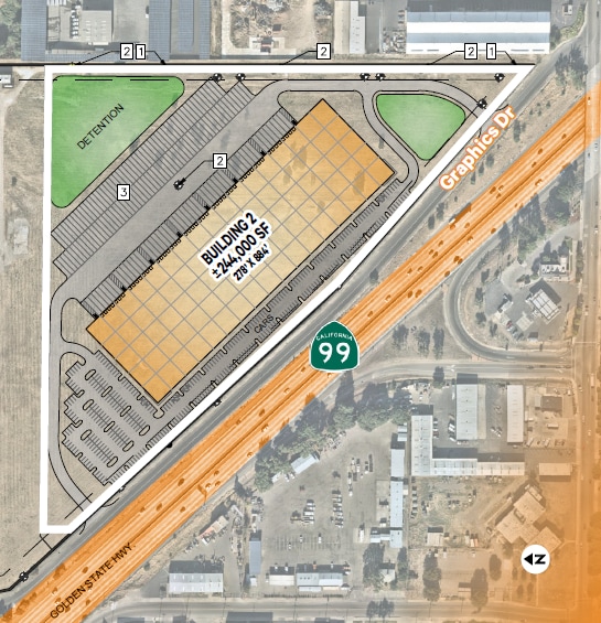 1200 Graphics Dr, Modesto, CA à vendre - Plan de site – Image 2 sur 7