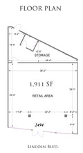2494-2498 Lincoln Blvd, Venice, CA à louer Plan d’étage– Image 2 sur 2