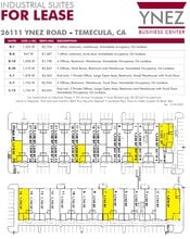 26111 Ynez Rd, Temecula, CA à louer Plan d’étage– Image 1 sur 1