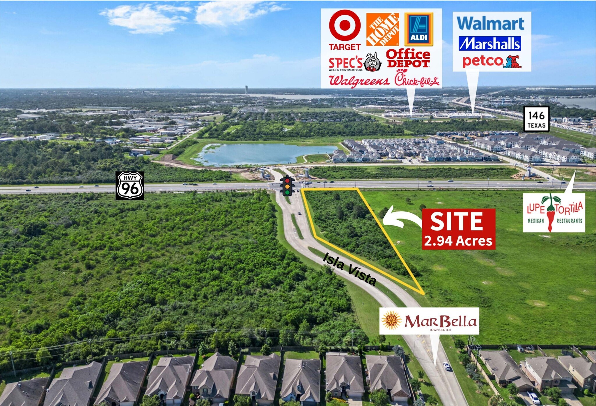 Hwy 96 & Isla Vista, League City, TX à vendre Aérien– Image 1 sur 4