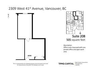 2309 W 41st Ave, Vancouver, BC à louer Plan de site– Image 2 sur 2