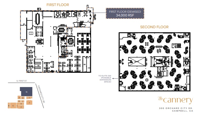 300 Orchard City Dr, Campbell, CA à louer Plan d’étage– Image 1 sur 1