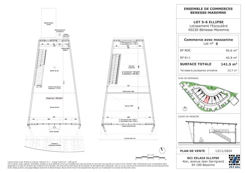 Local commercial dans Bénesse-Maremne à louer - Plan d’étage – Image 3 sur 3