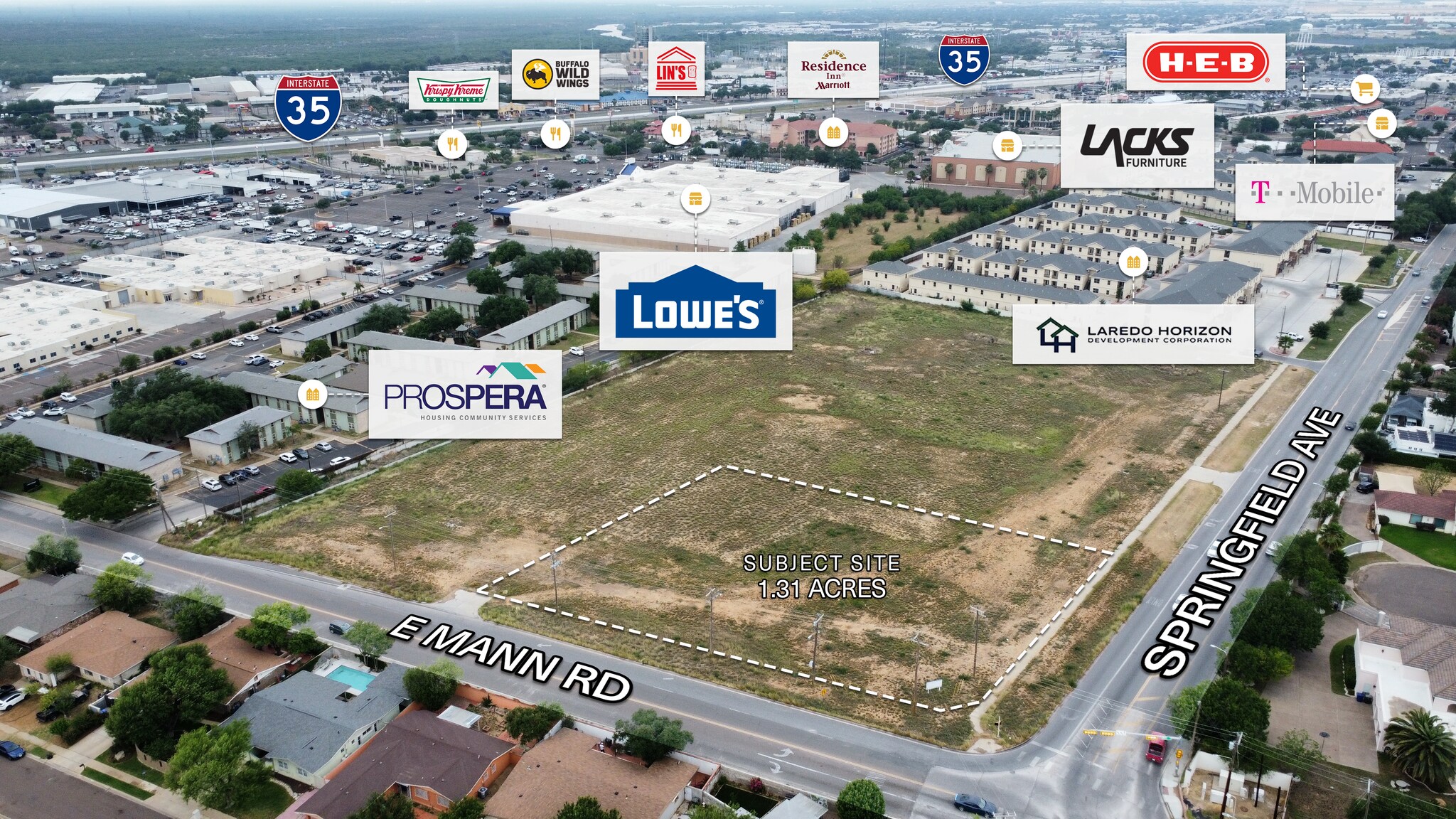 6702 Springfield Ave, Laredo, TX à vendre Aérien– Image 1 sur 6