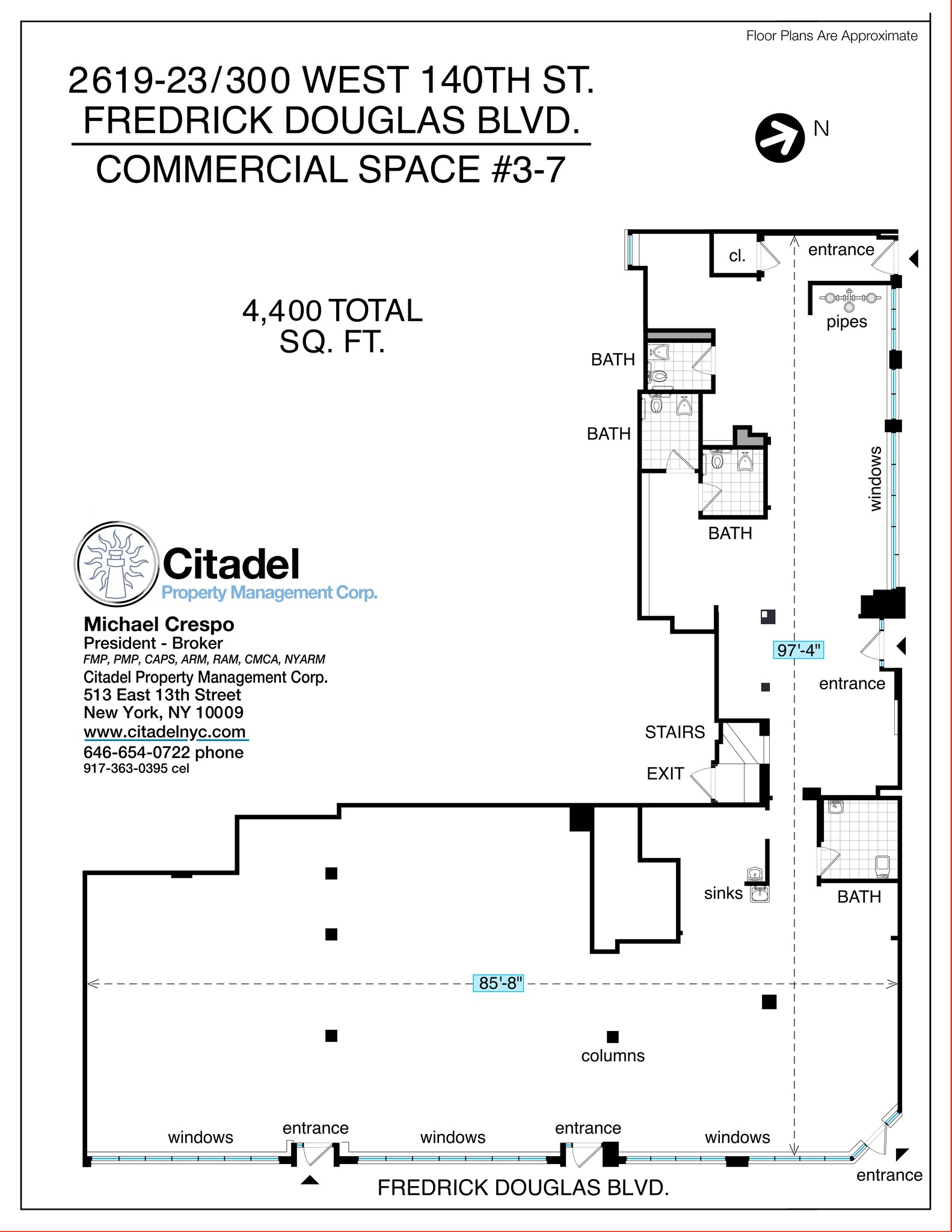 2619-2623 Frederick Douglass blvd, New York, NY à louer Plan de site– Image 1 sur 7