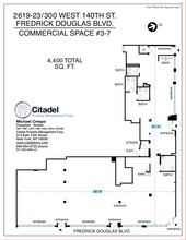 2619-2623 Frederick Douglass blvd, New York, NY à louer Plan de site– Image 1 sur 7