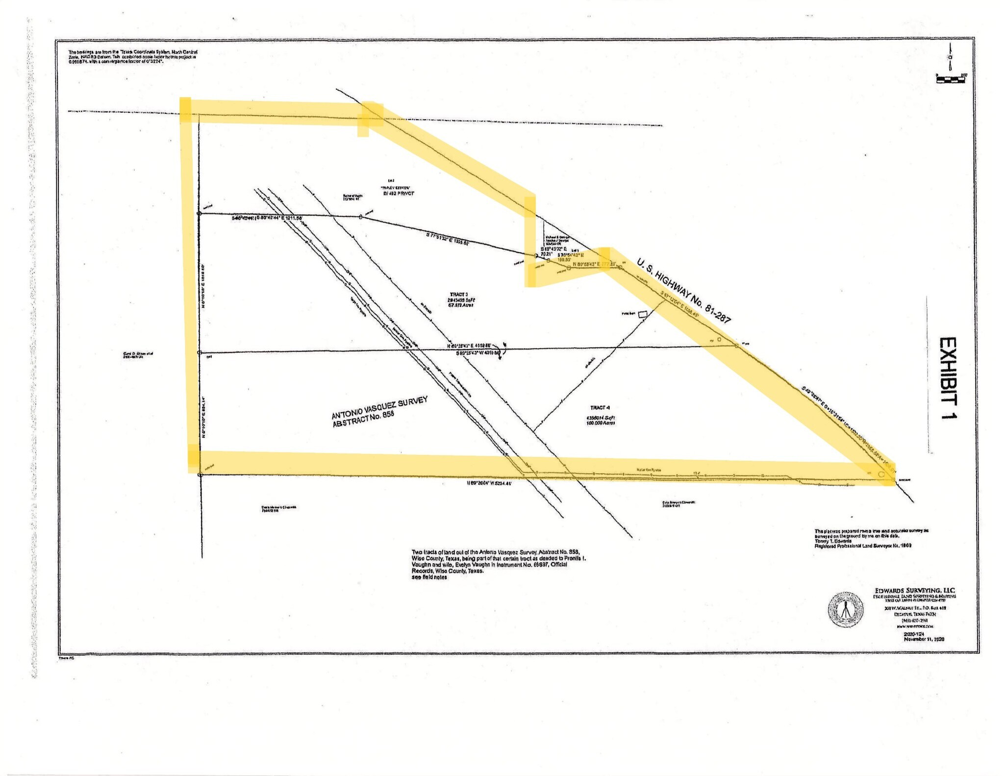 00 S. US-287, Rhome, TX à vendre Plan cadastral– Image 1 sur 2