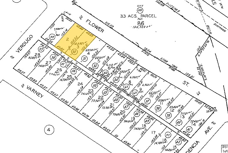 411 S Flower St, Burbank, CA à louer - Plan cadastral – Image 3 sur 5