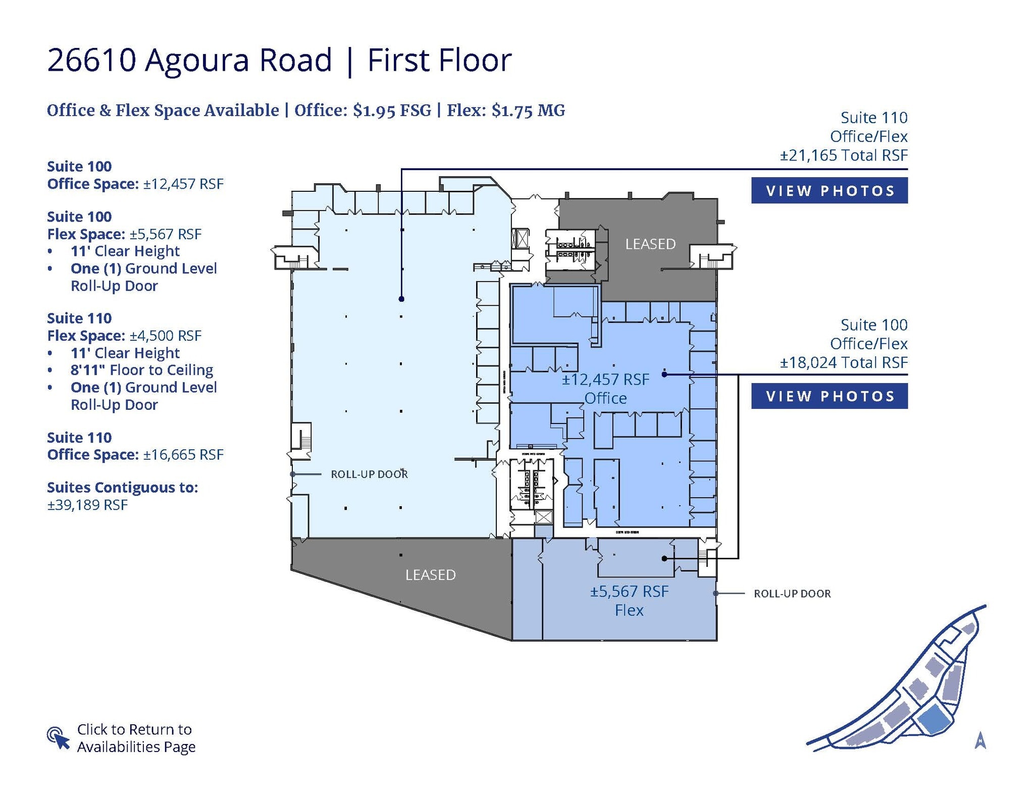 26610 Agoura Rd, Calabasas, CA à louer Plan d’étage– Image 1 sur 9