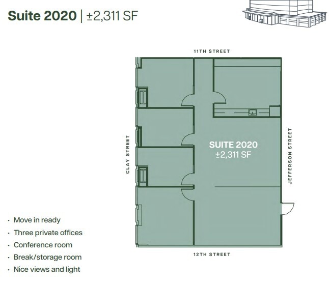 555 12th St, Oakland, CA à louer Plan d’étage– Image 1 sur 1