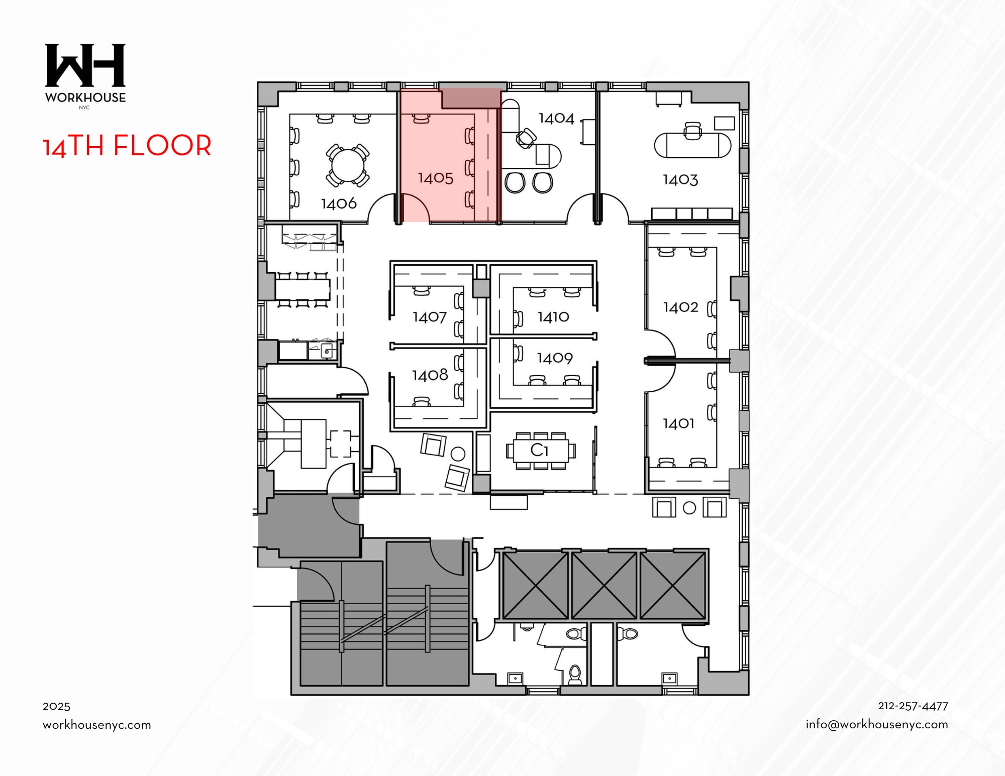 21 W 46th St, New York, NY à louer Plan d’étage– Image 1 sur 5