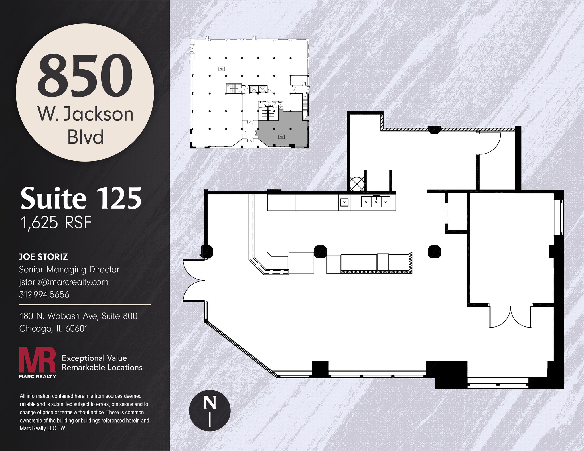 850 W Jackson Blvd, Chicago, IL à louer Plan d’étage– Image 1 sur 14
