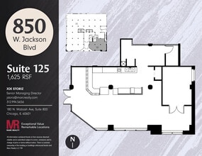 850 W Jackson Blvd, Chicago, IL à louer Plan d’étage– Image 1 sur 14