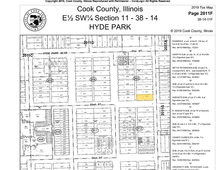 5140 S Woodlawn Ave, Chicago, IL à vendre - Plan cadastral – Image 3 sur 3