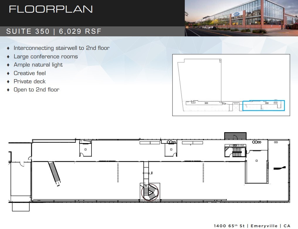 1400 65th St, Emeryville, CA à louer Plan d’étage– Image 1 sur 1