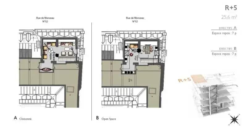52 Rue De Monceau, Paris à louer Plan d’étage– Image 1 sur 1