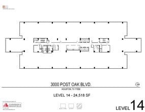 3000 Post Oak Blvd, Houston, TX à louer Plan d’étage– Image 1 sur 1