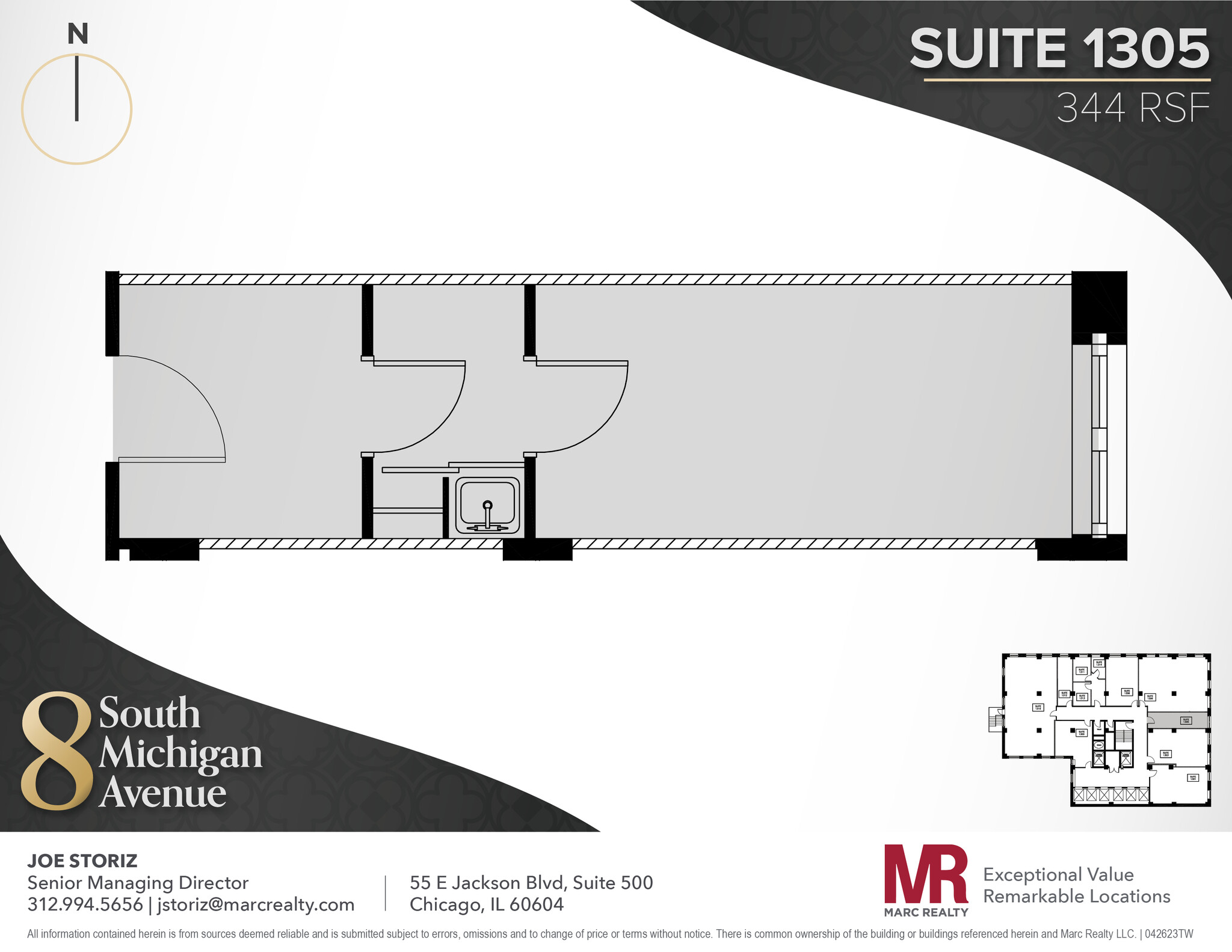 8 S Michigan Ave, Chicago, IL à louer Plan d’étage– Image 1 sur 4