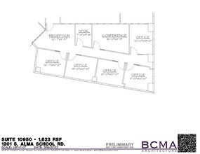 1201 S Alma School Rd, Mesa, AZ à louer Plan d’étage– Image 1 sur 1