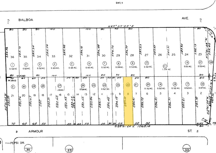 8026 Armour St, San Diego, CA à louer - Plan cadastral – Image 2 sur 2