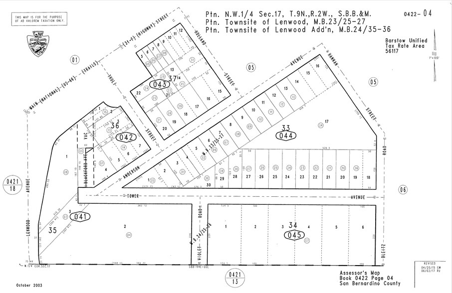 Lenwood Road, Barstow, CA à vendre - Plan cadastral – Image 1 sur 1