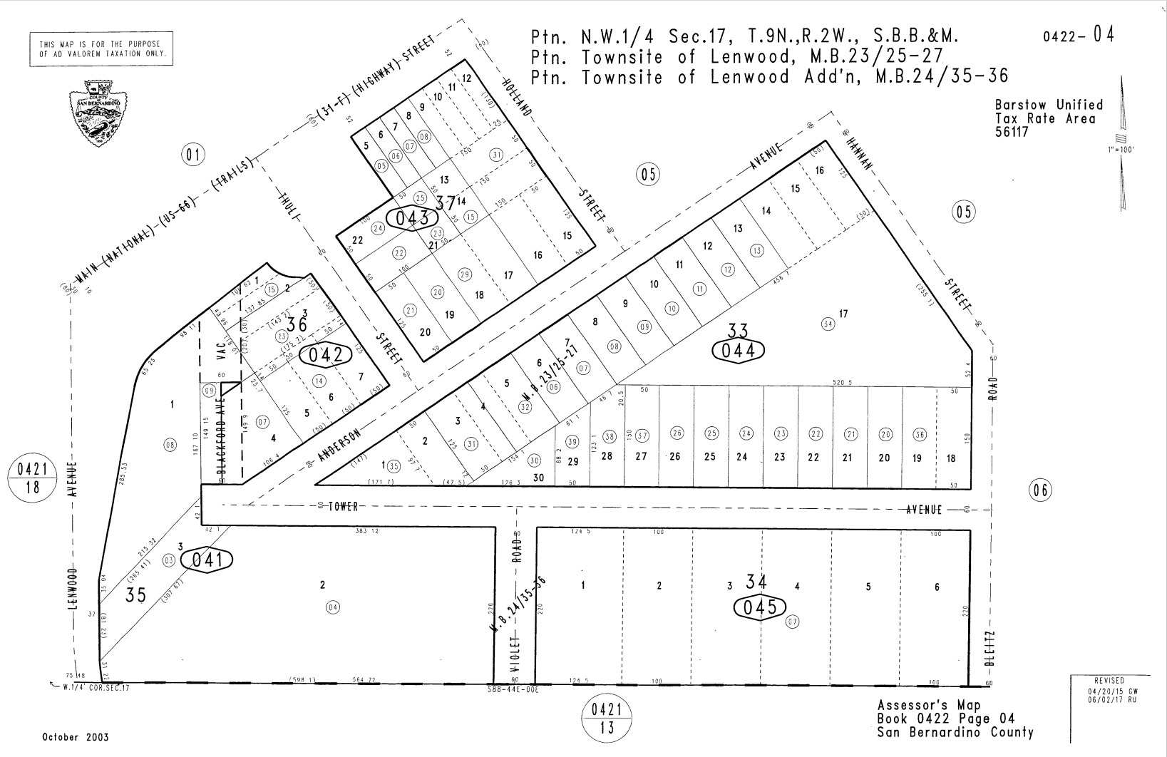 Lenwood Road, Barstow, CA à vendre Plan cadastral– Image 1 sur 2