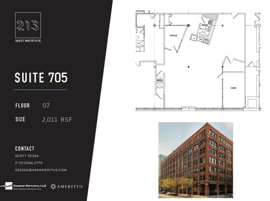 213 W Institute Pl, Chicago, IL à louer Plan d’étage– Image 1 sur 1