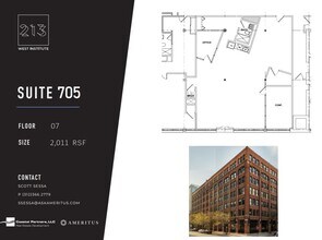 213 W Institute Pl, Chicago, IL à louer Plan d’étage– Image 1 sur 1