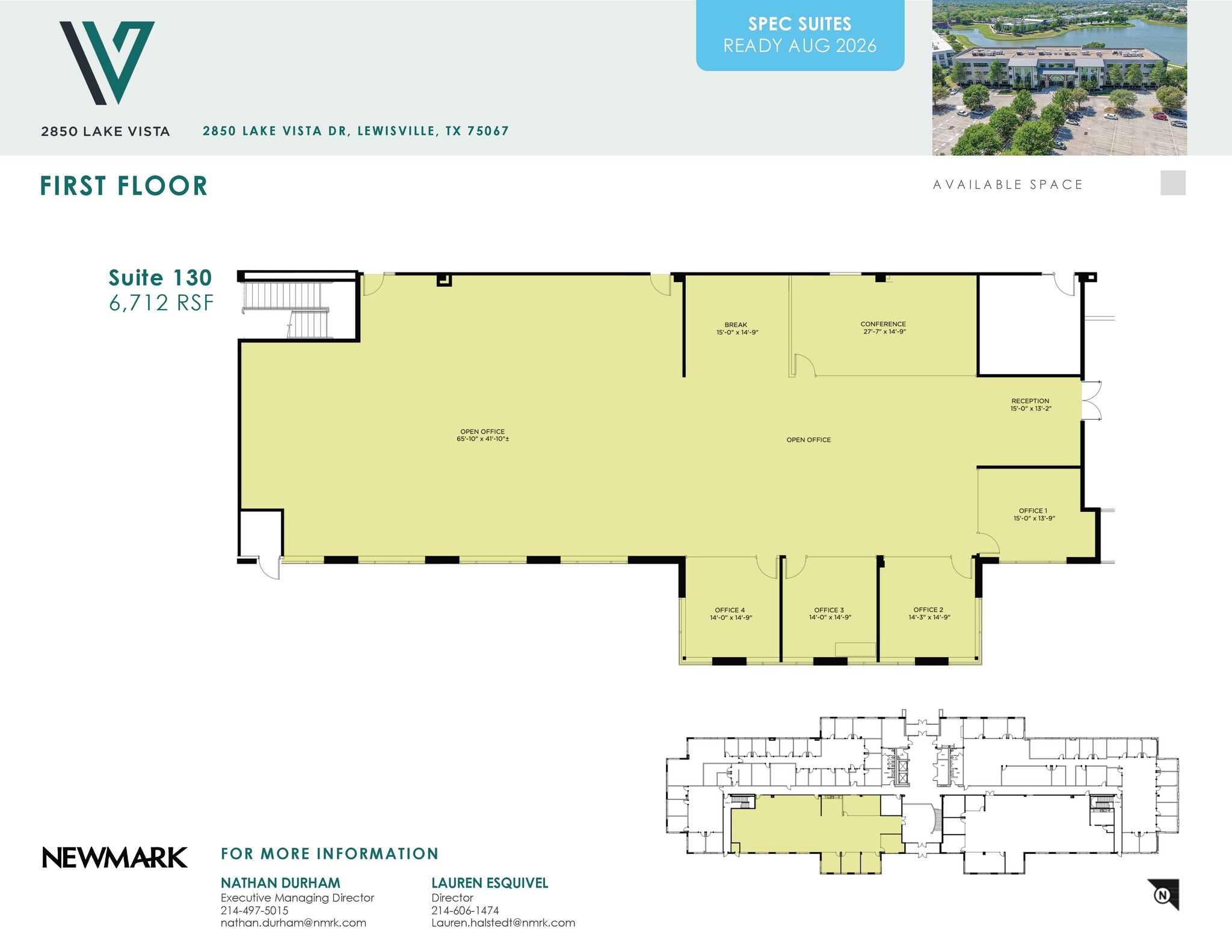2850 Lake Vista Dr, Lewisville, TX à louer Plan d’étage– Image 1 sur 1