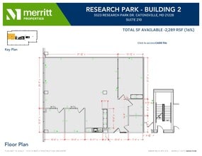 5521 Research Park Dr, Baltimore, MD à louer Plan d’étage– Image 1 sur 1