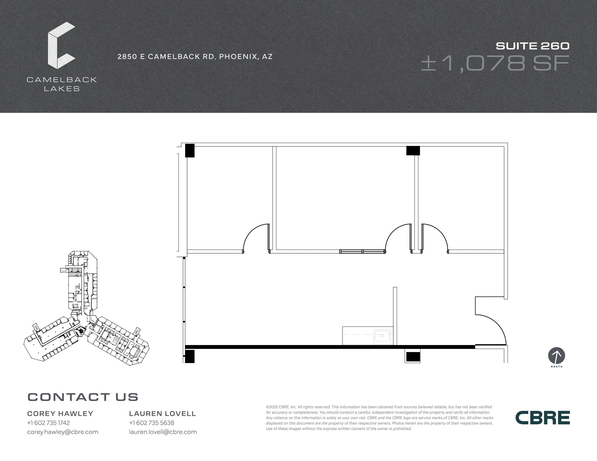 2850 E Camelback Rd, Phoenix, AZ à louer Plan de site– Image 1 sur 2
