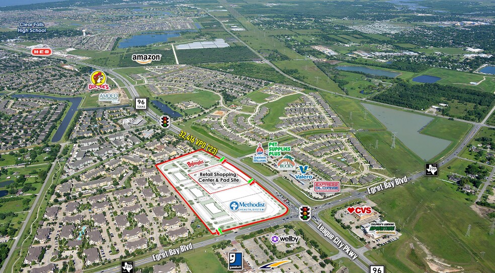 1340 League City Pkwy, League City, TX à louer - Photo de l’immeuble – Image 2 sur 6