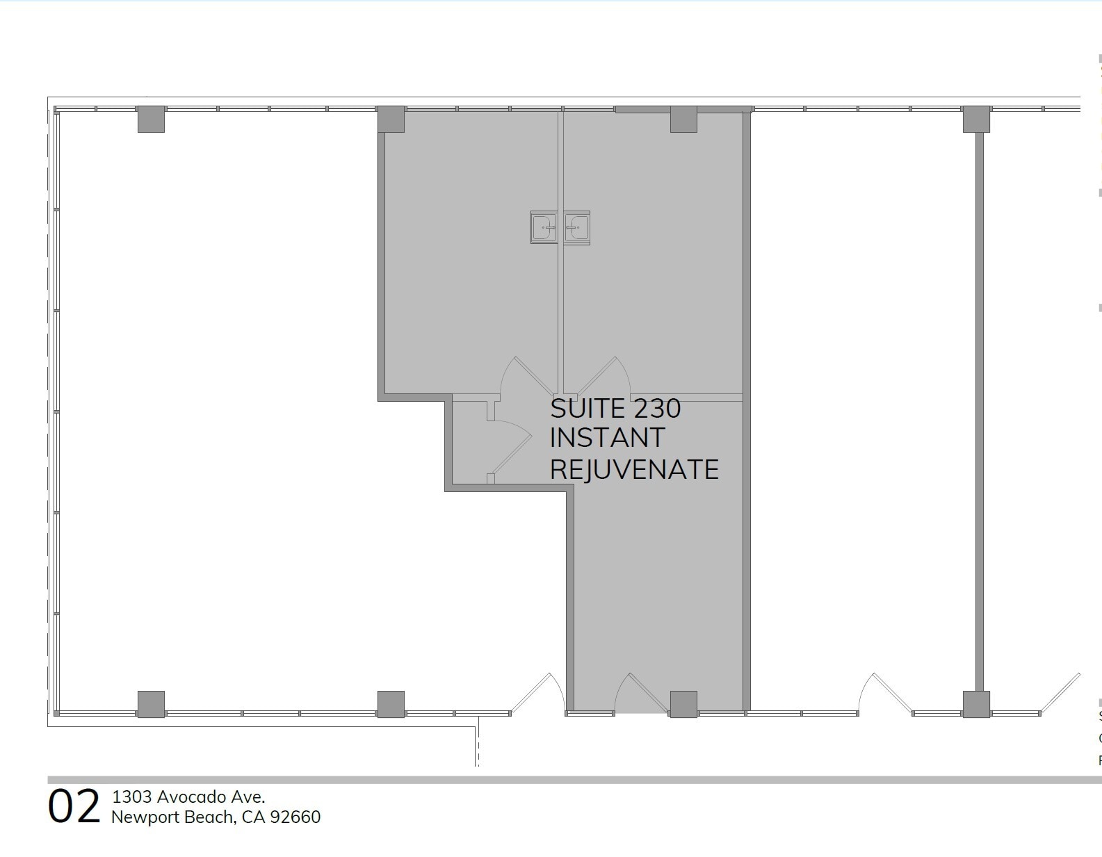 1303 Avocado Ave, Newport Beach, CA à louer Plan d’étage– Image 1 sur 1
