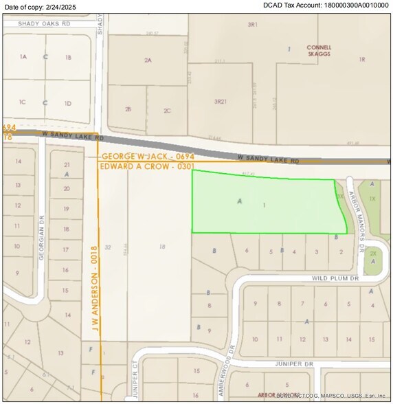 1 W Sandy Lake Rd, Coppell, TX à louer - Plan cadastral – Image 2 sur 2