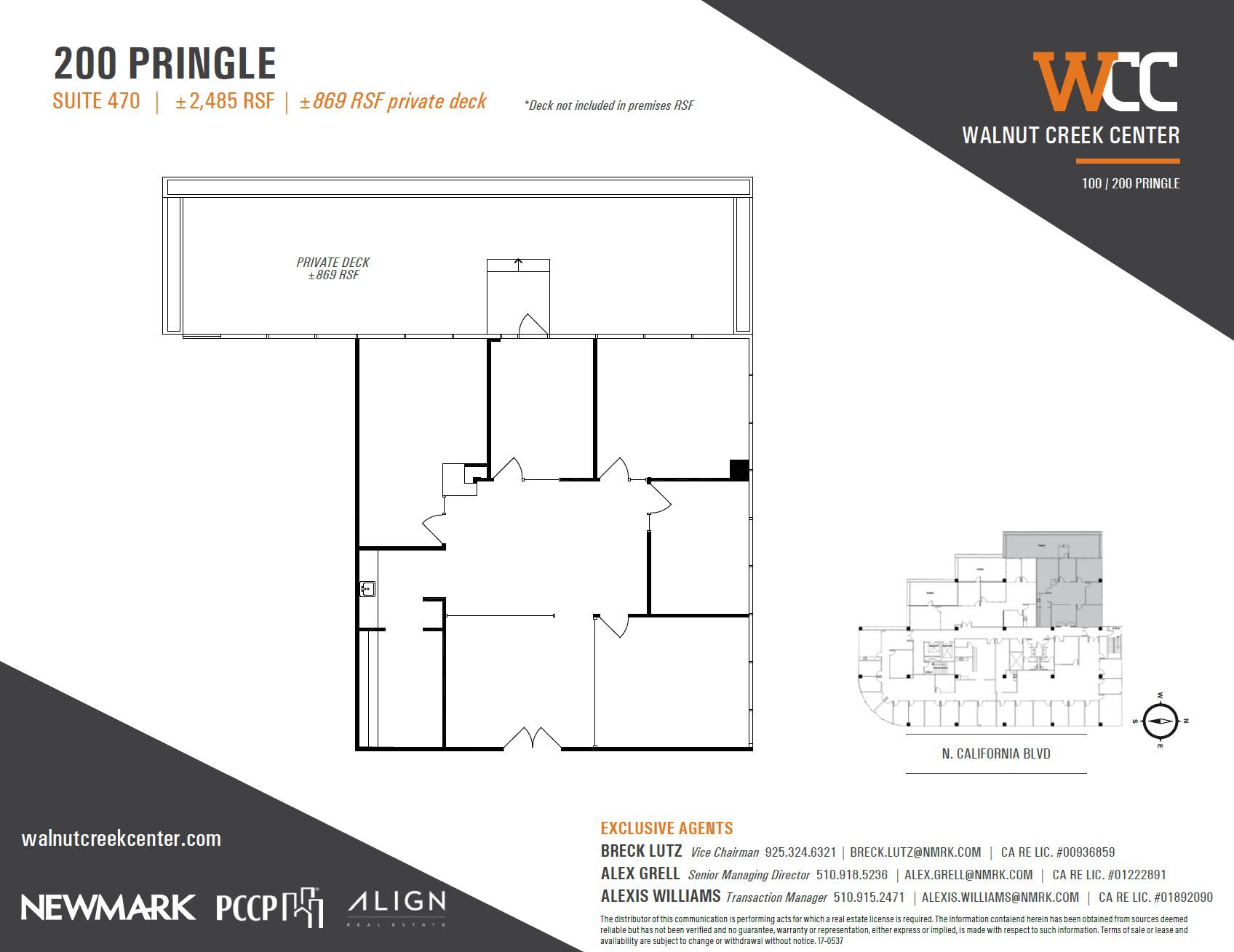 100 Pringle Ave, Walnut Creek, CA à louer Plan d’étage– Image 1 sur 1