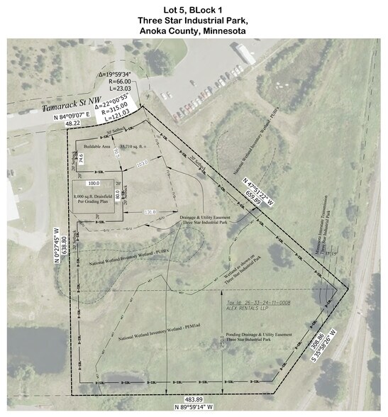 Tamarack St, Oak Grove, MN à vendre - Plan de site – Image 1 sur 7
