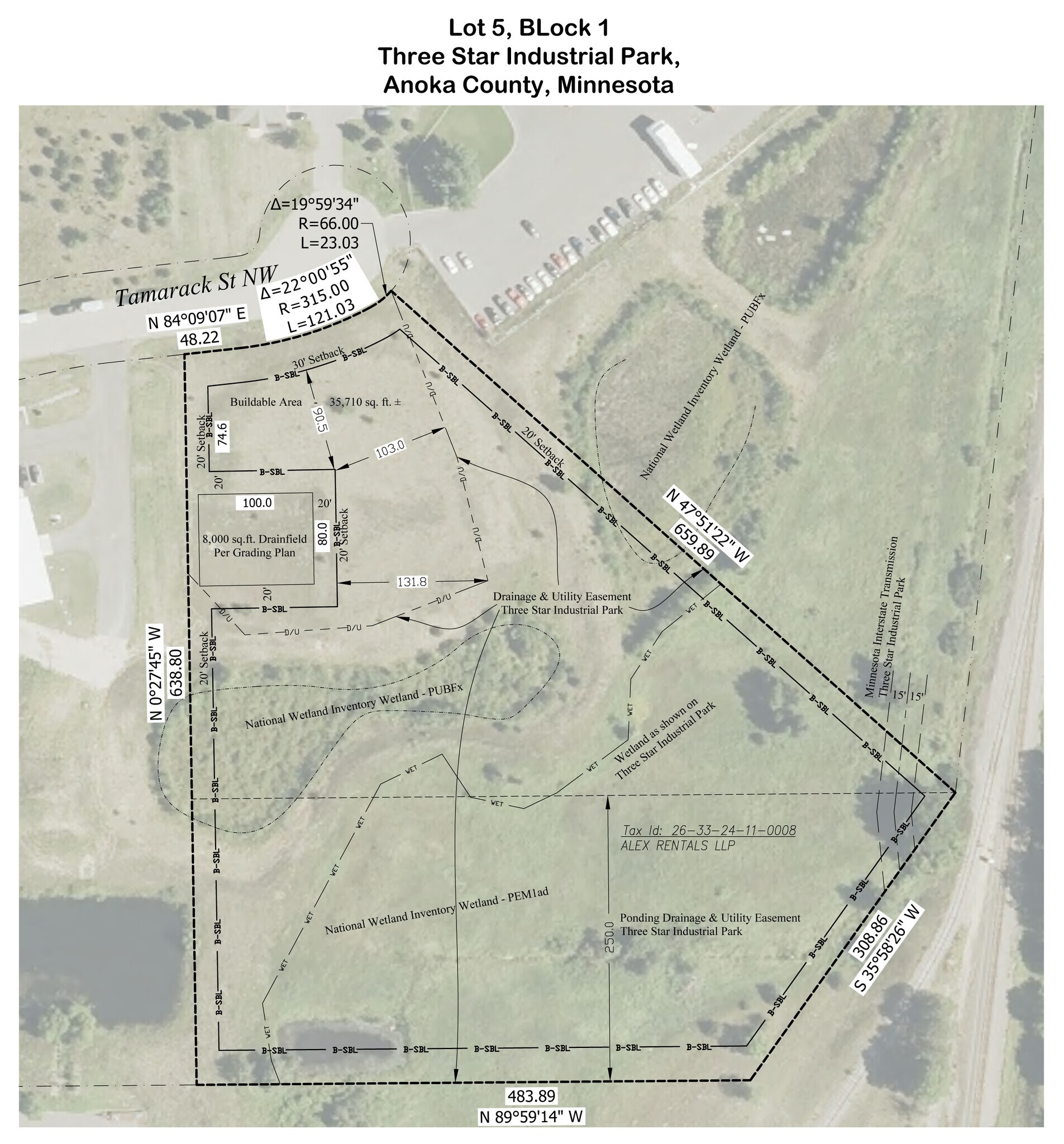 Tamarack St, Oak Grove, MN à vendre Plan de site– Image 1 sur 8