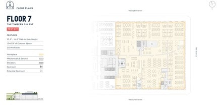 271 11th Ave, New York, NY à louer Plan d’étage– Image 2 sur 2