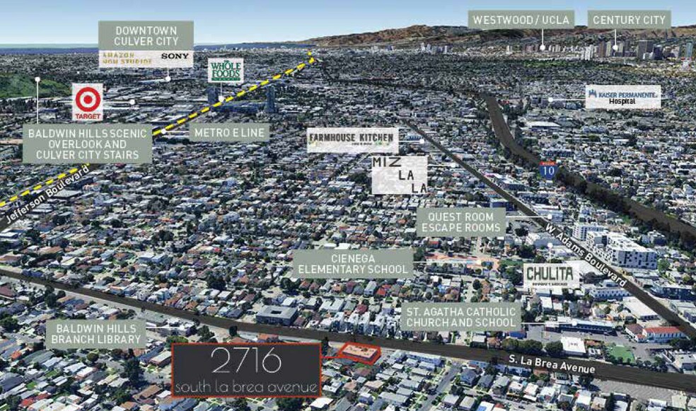 2716 S La Brea Ave, Los Angeles, CA à vendre - Aérien – Image 2 sur 4