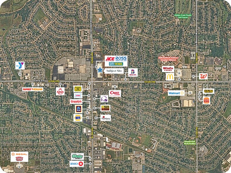 100-212 N Air Depot Blvd, Midwest City, OK à louer - Aérien – Image 2 sur 3