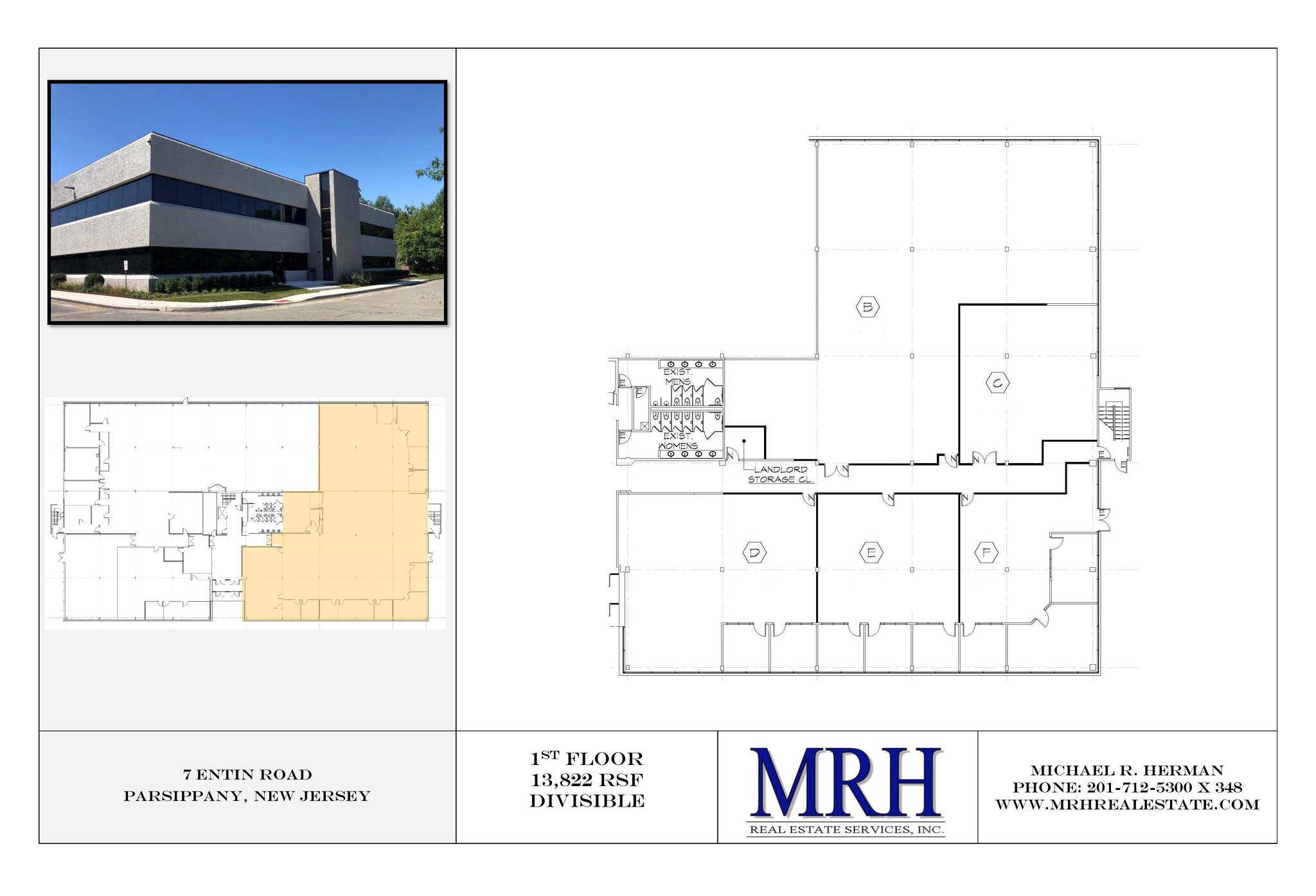 7 Entin Rd, Parsippany, NJ à louer Plan d’étage– Image 1 sur 2