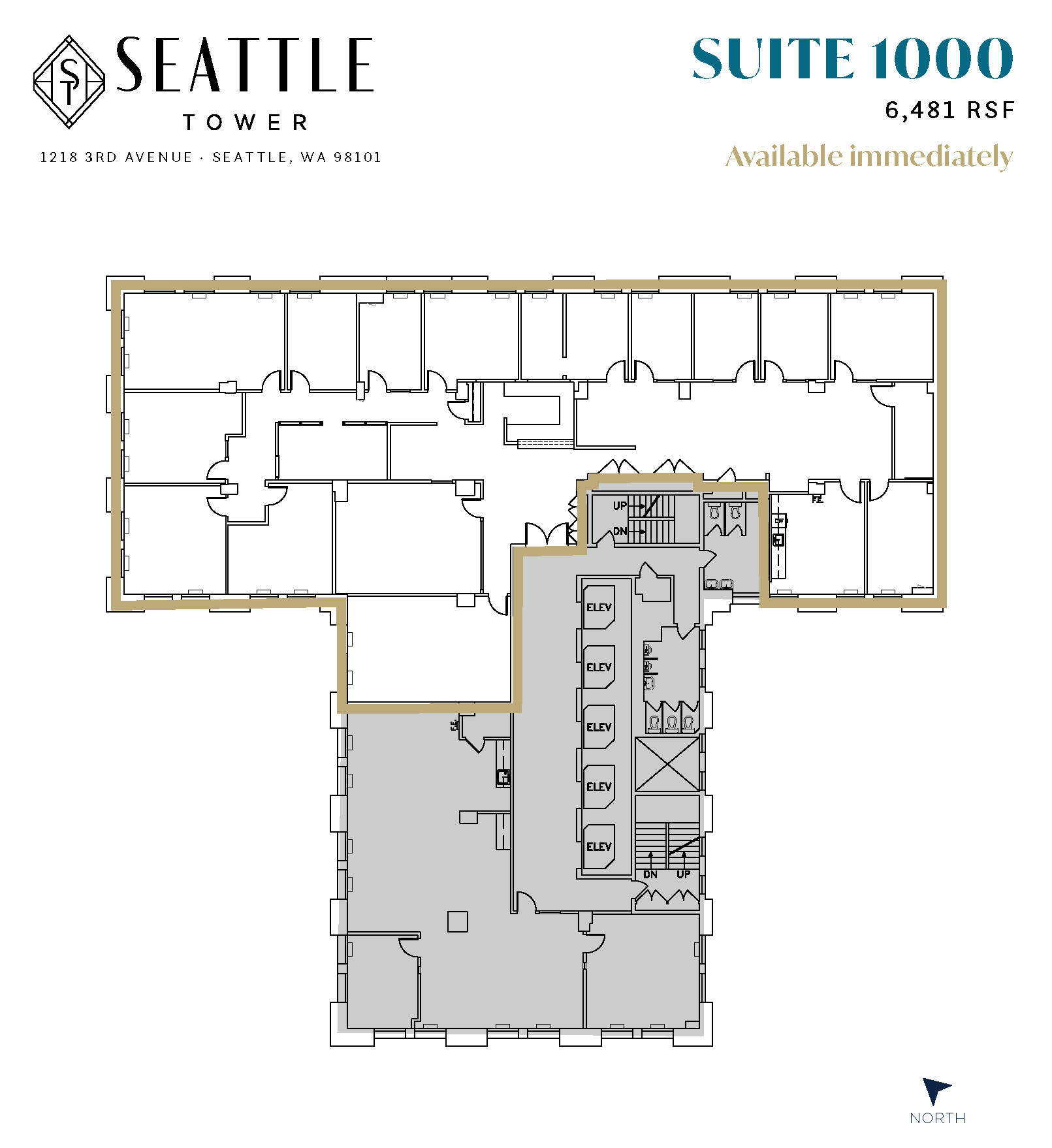 1218 3rd Ave, Seattle, WA à louer Plan d’étage– Image 1 sur 1